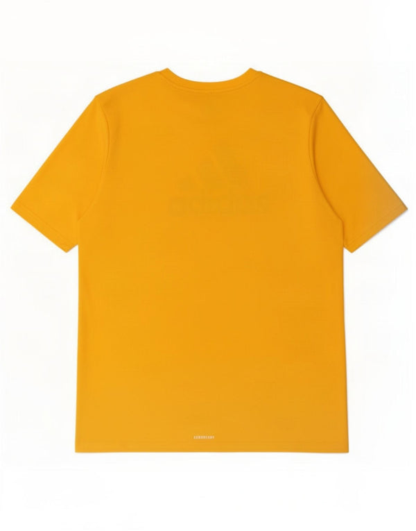 Chłopięcy T-shirt Adidas z grafiką, 15-16 lat, żółty poliester