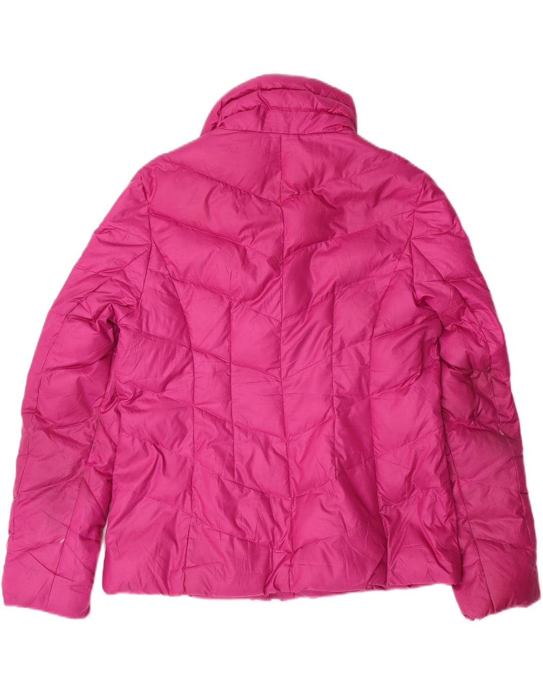 GUESS Womens Crop Padded Jacket UK16 Large Pink Polyester