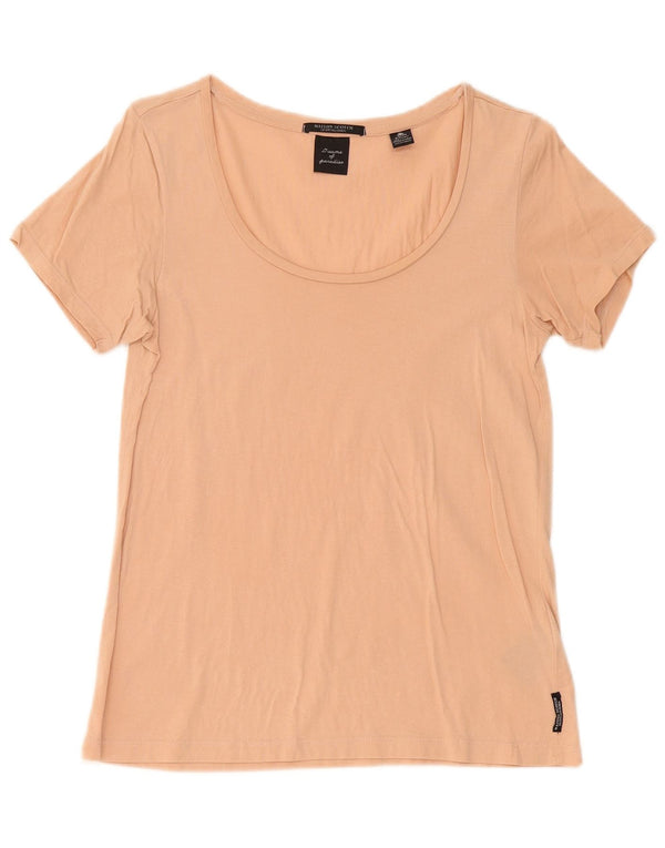 T-shirt damski Maison Scotch Top UK 10, mały, beżowy, bawełniany