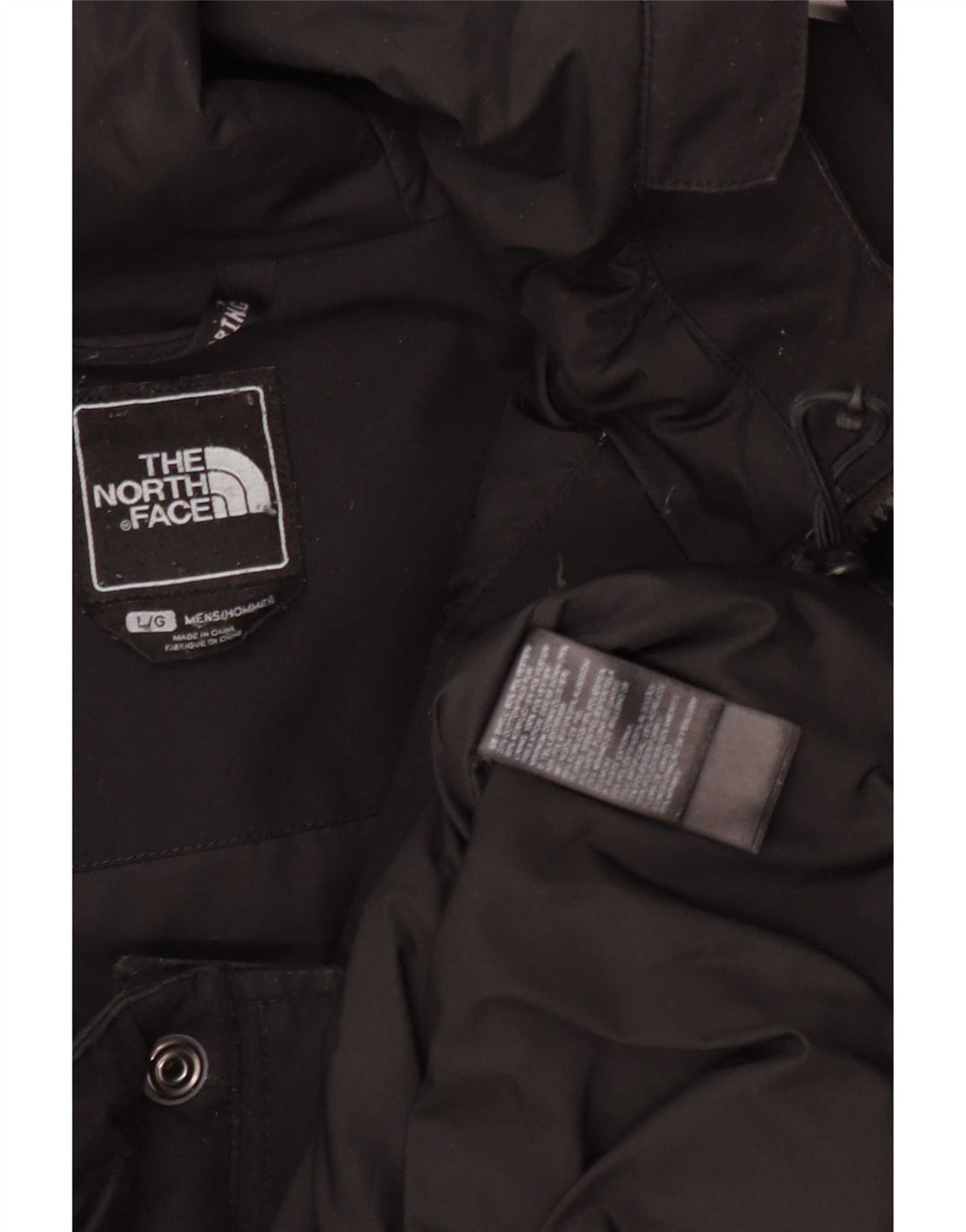 Męska kurtka parka z kapturem The North Face UK 40, duża, czarna, poliestrowa
