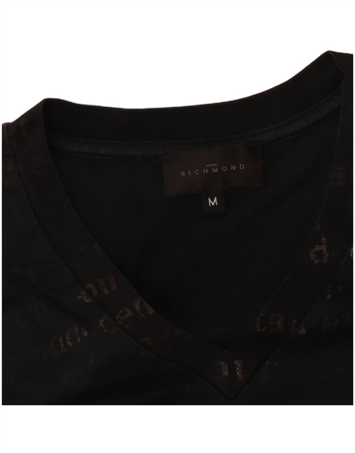 Męski T-shirt z grafiką Richmond, średni czarny
