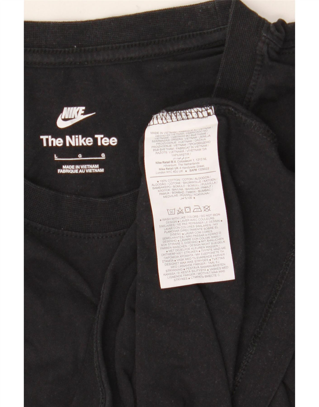 Męski T-shirt z grafiką NIKE, duży, czarny, bawełniany