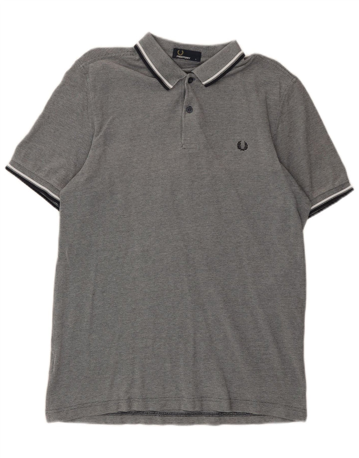 Męska koszulka polo Fred Perry, duża, szara, bawełniana