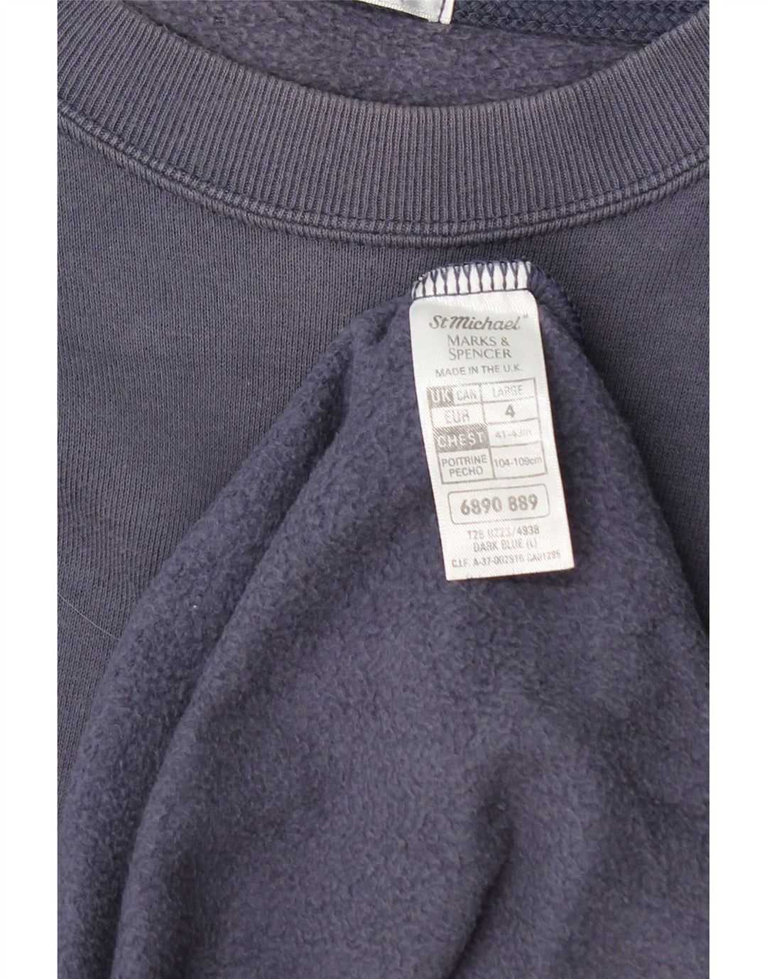 Marks & Spencer Męski sweter, duży, granatowy, bawełniany