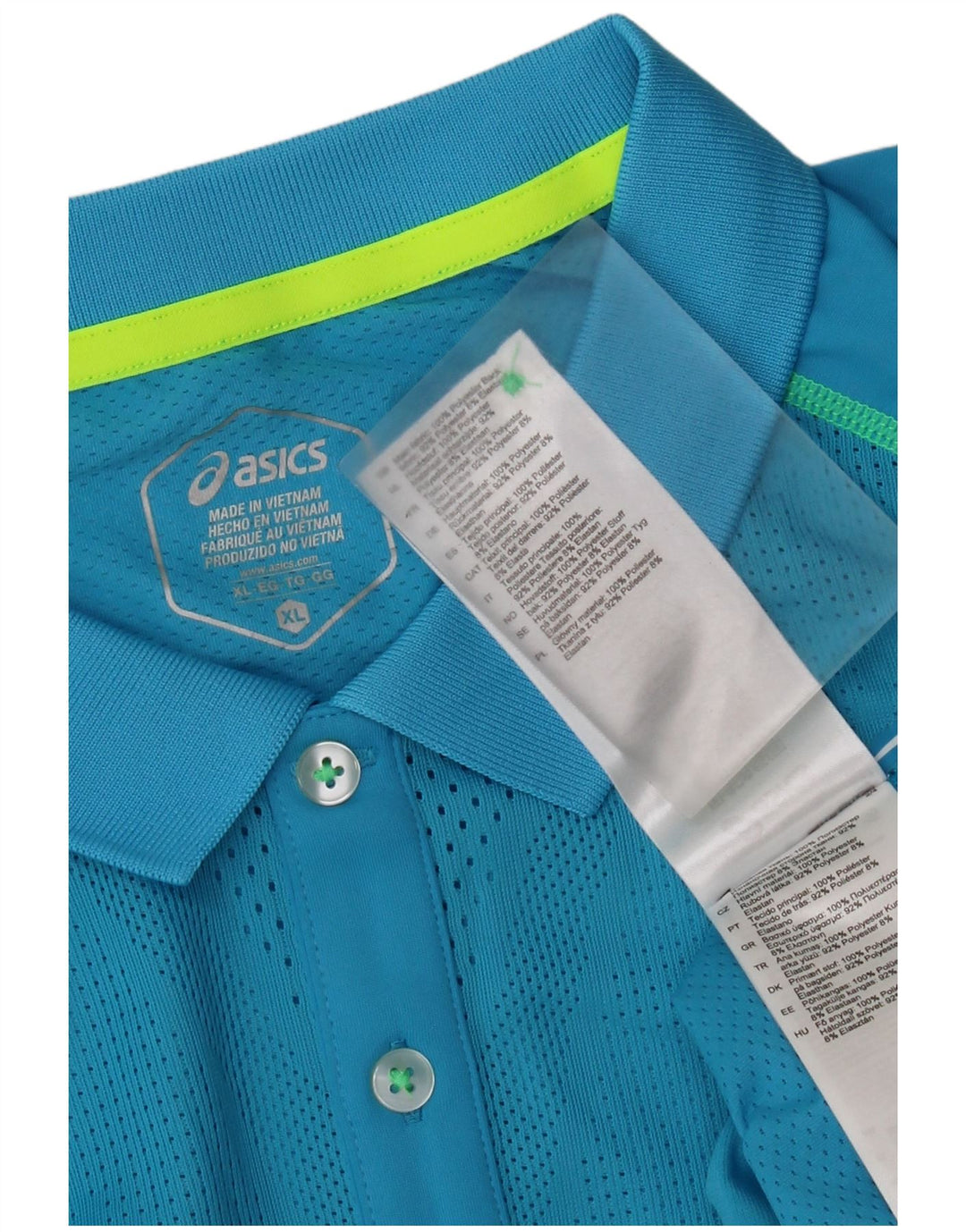 Męska koszulka polo Asics XL, niebieska, poliestrowa