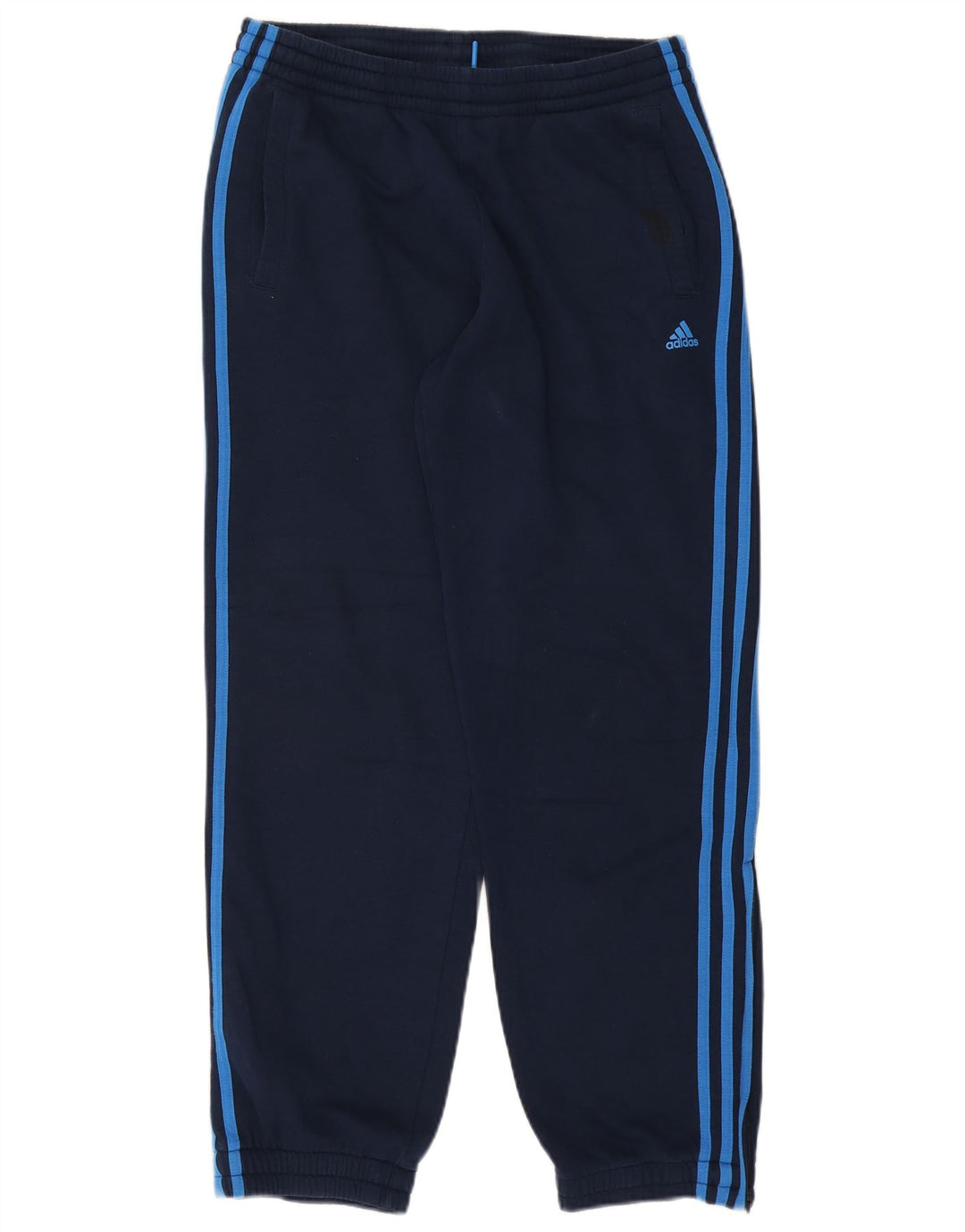 Męskie spodnie dresowe ADIDAS Joggers UK 42/44, duże, granatowe, bawełniane