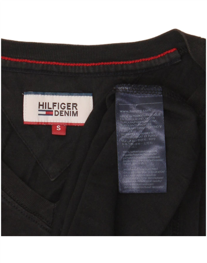 T-shirt męski Tommy Hilfiger, mały, czarny, bawełniany