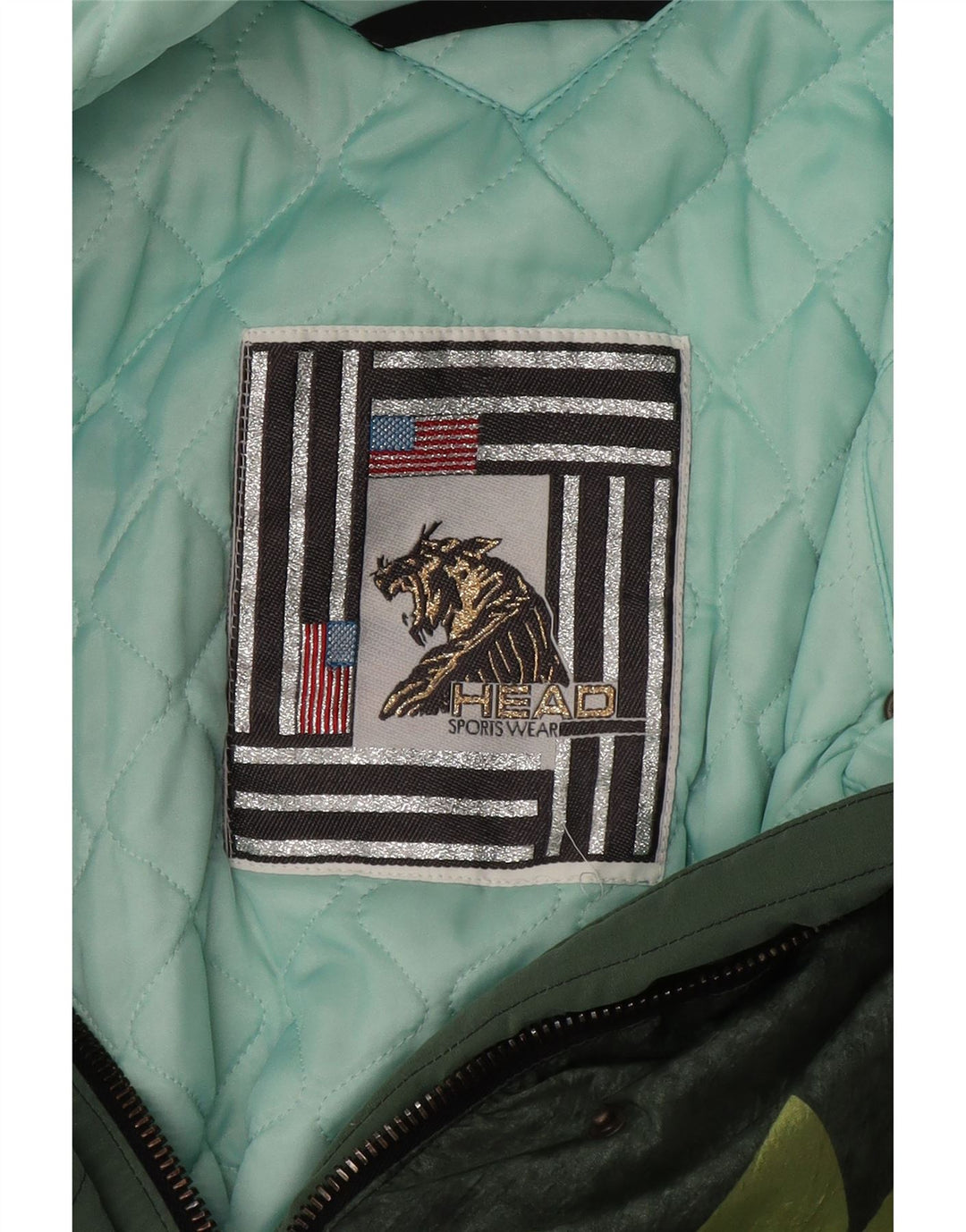 Damska kurtka wiatrówka HEAD Crop UK 14 w kolorze średniej zieleni