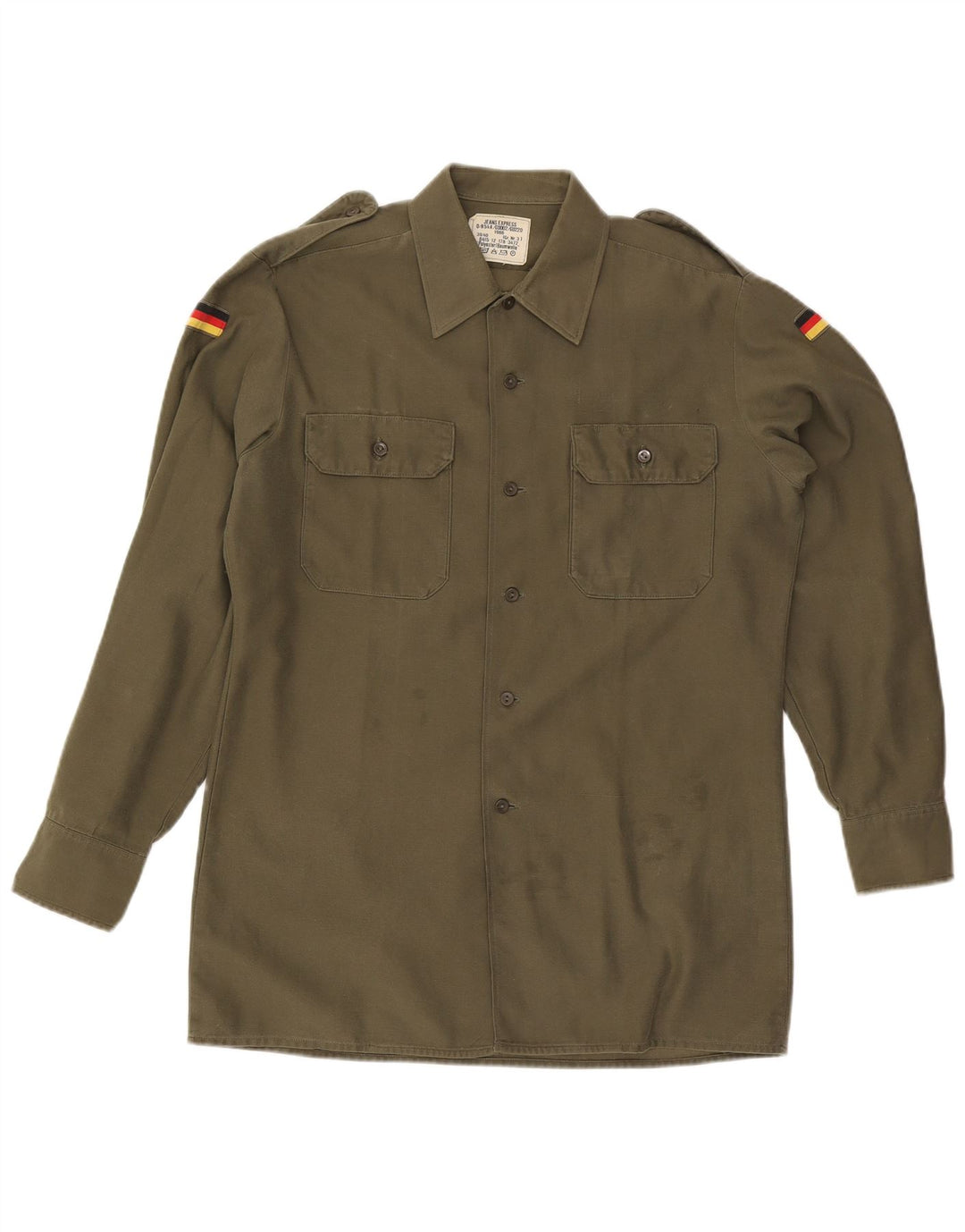 Męska koszula wojskowa w stylu vintage, średnia khaki
