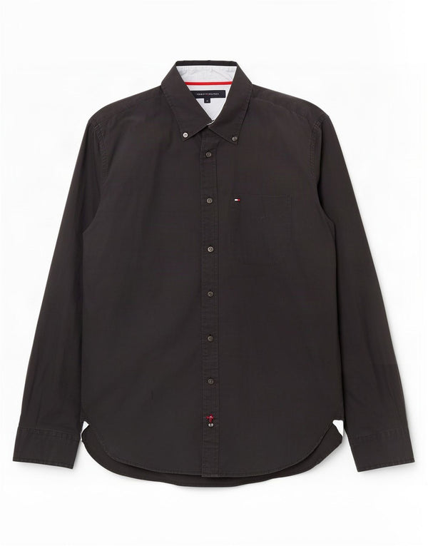 Koszula męska Tommy Hilfiger, średnia czarna, bawełniana