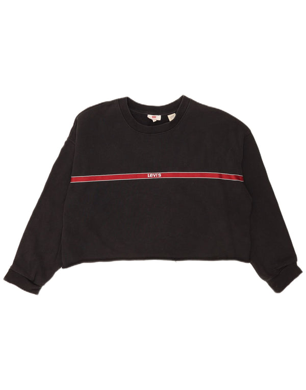 Damska bluza Levi's Crop Oversize UK 16, duże szare paski