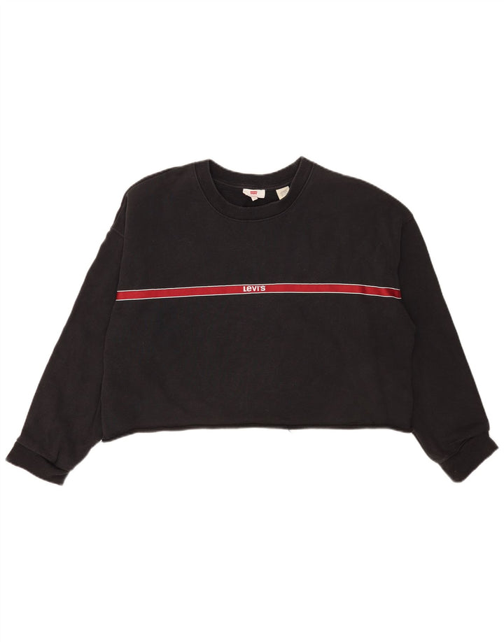 Damska bluza Levi's Crop Oversize UK 16, duże szare paski
