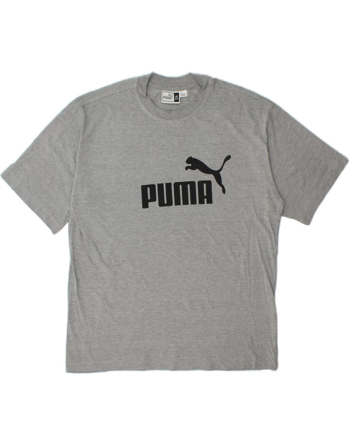 PUMA Mens Graphic T-Shirt Top XL Grey Cotton Vintage Puma and Second-Hand Puma from Messina Hembry 