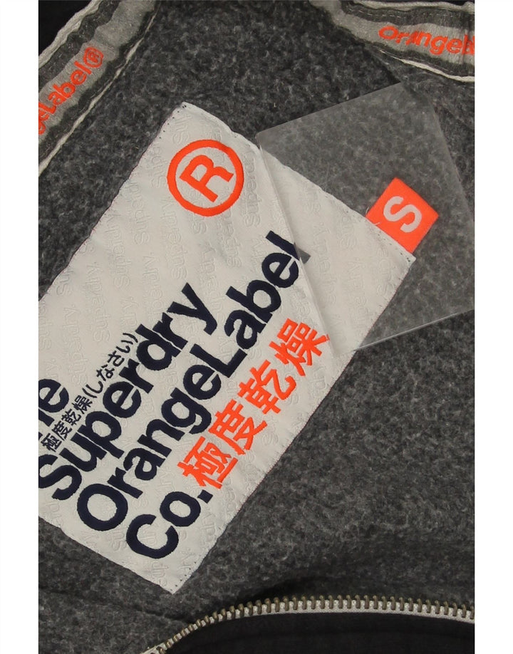 Męski sweter z kapturem i zamkiem Superdry, mały, granatowy, bawełniany