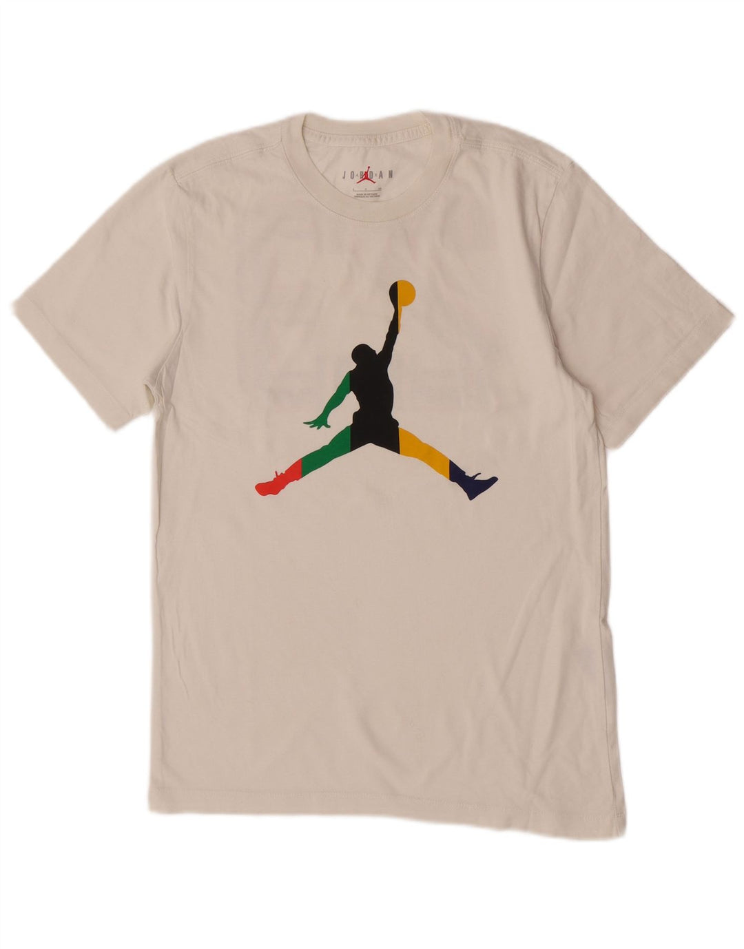 Męski T-shirt z grafiką Jordan, mały, biały, bawełniany