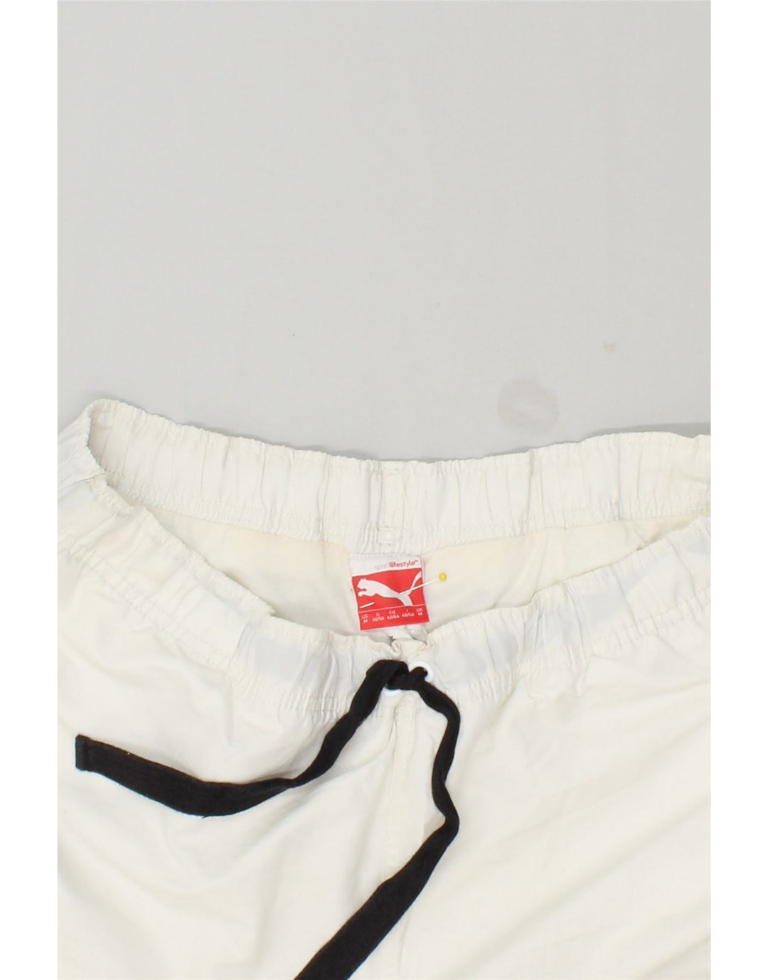 PUMA Mens Graphic Sport Shorts Medium White Polyester Vintage Puma and Second-Hand Puma from Messina Hembry 
