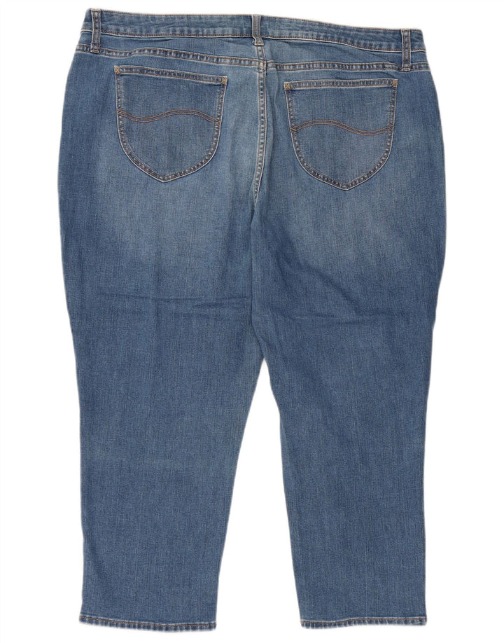 Dżinsy damskie LEE Riders Mid Rise Capri US 20 3XL W40 L23 Niebieskie bawełniane