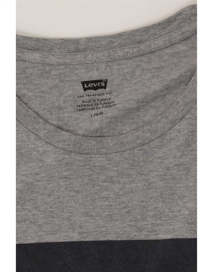 Męski T-shirt z grafiką Levi's, duży, szary