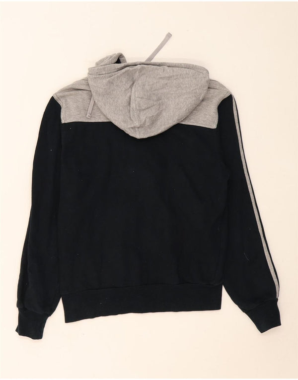 Męski sweter z kapturem i zamkiem ADIDAS UK 36/38, mały, szary, bawełniany z blokami kolorów