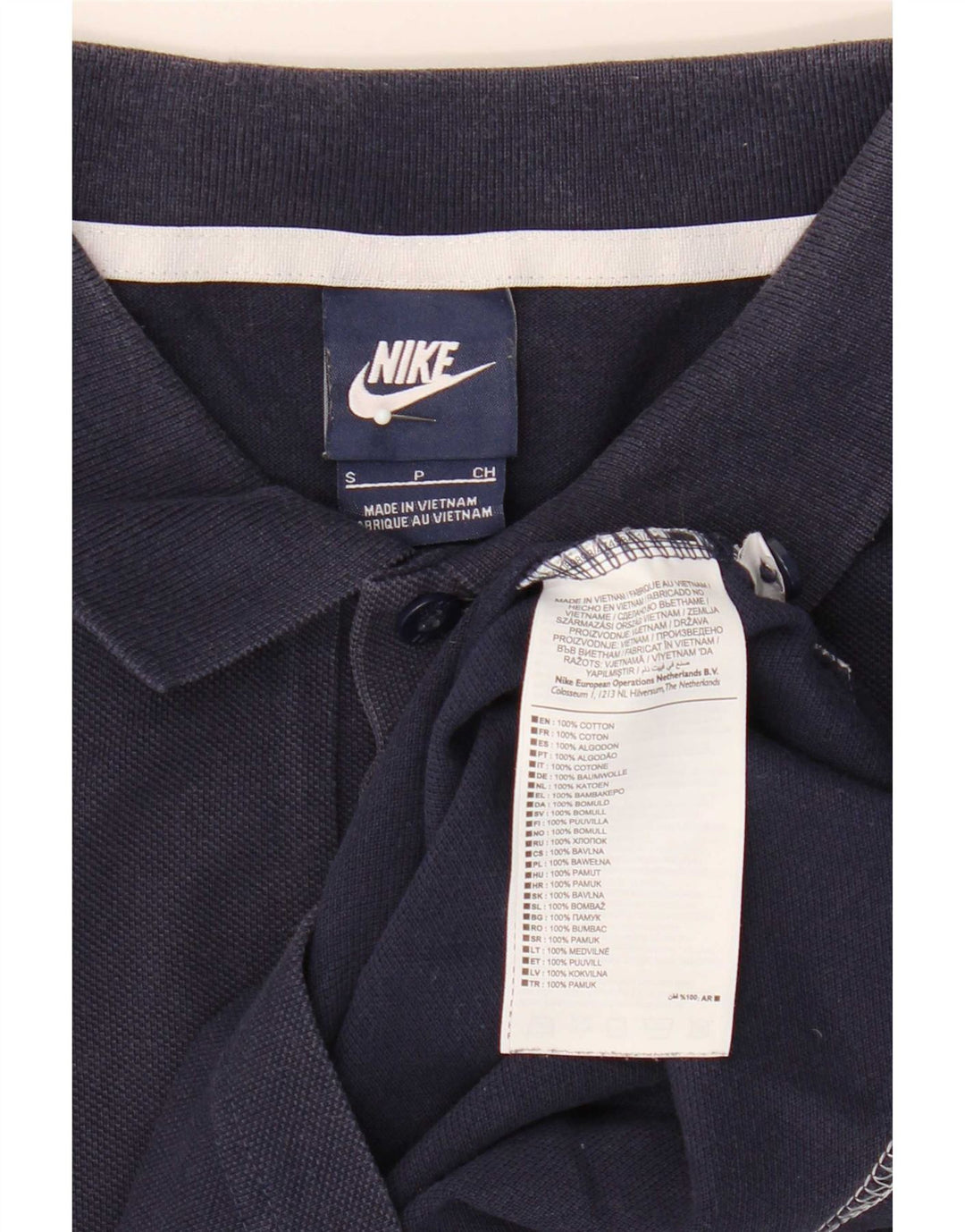 Męska koszulka polo Nike, mała, granatowa, bawełniana