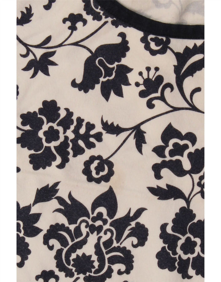 T-shirt damski CHAPS, UK 18 XL, biała, bawełniana w kwiaty