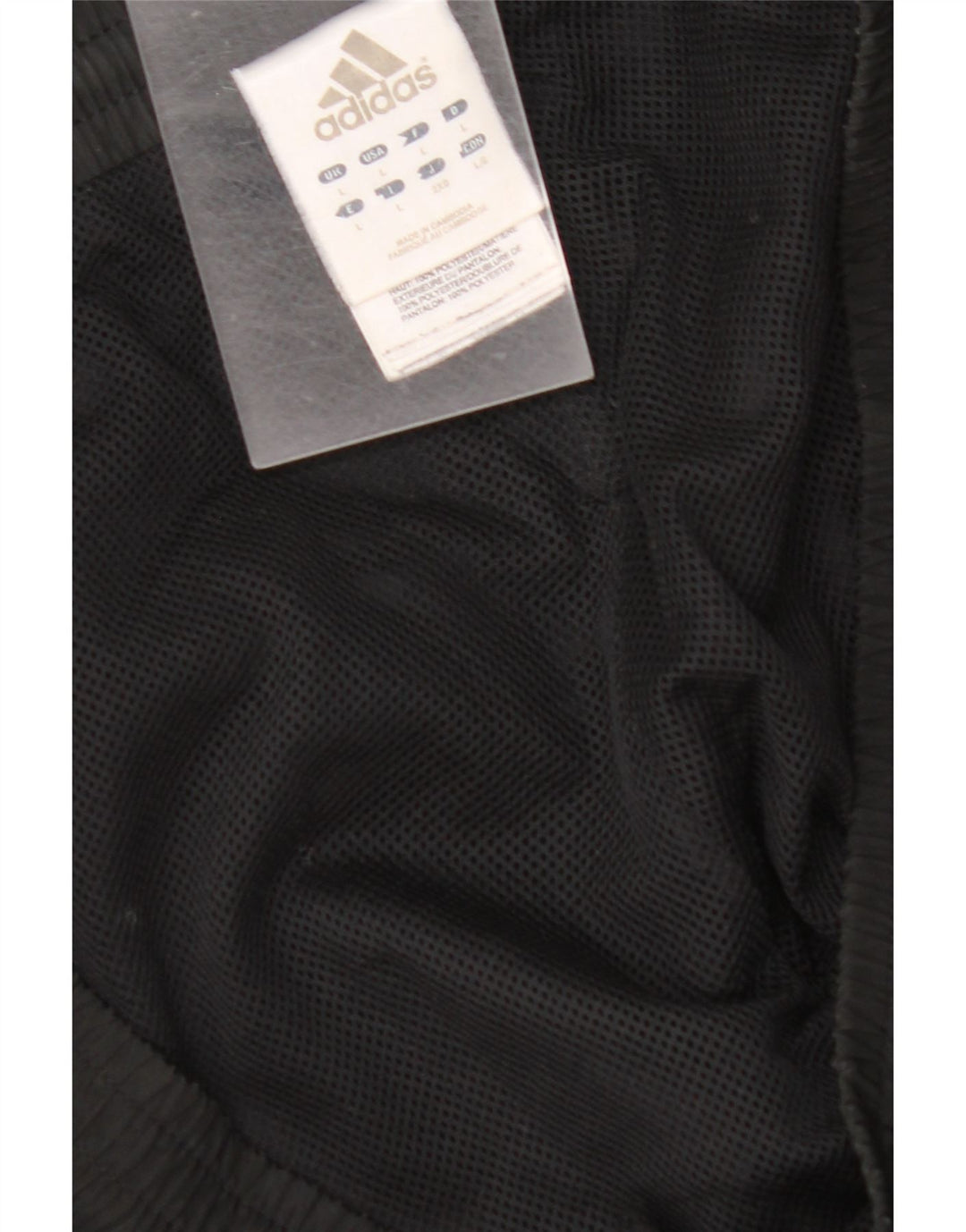 Męskie spodnie dresowe ADIDAS, duże, czarne, poliestrowe