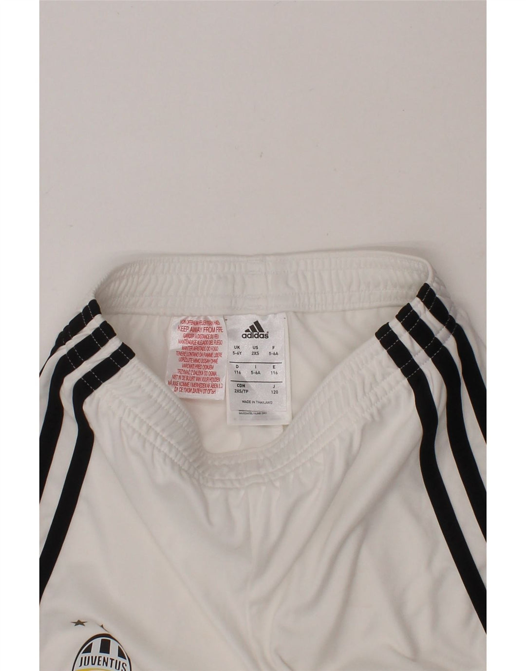 ADIDAS Boys Juventus Sport Shorts 5-6 Years  White Polyester Vintage Adidas and Second-Hand Adidas from Messina Hembry 