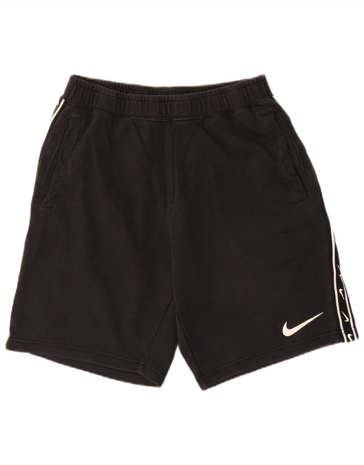 Męskie spodenki sportowe Nike z grafiką, średniej wielkości, czarne, bawełniane