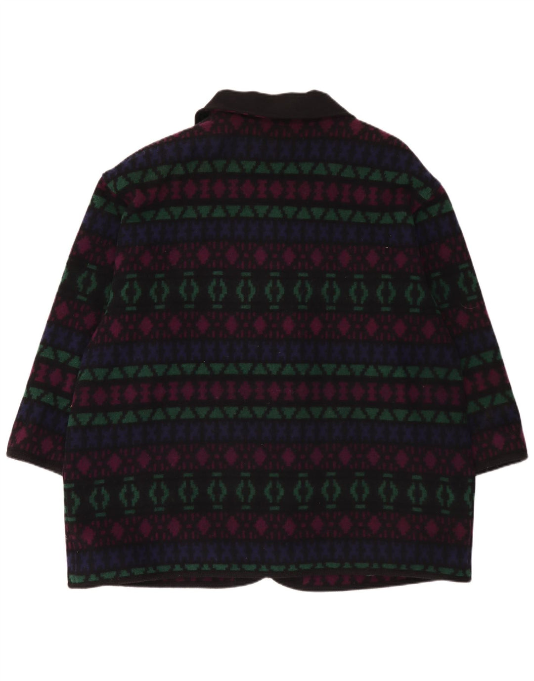 Płaszcz damski w stylu vintage UK 26 5XL Wielobarwna, geometryczna wełna
