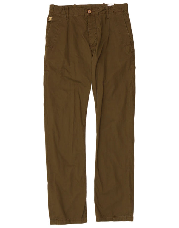 Męskie proste spodnie chino G-Star W30 L32 Khaki, bawełna
