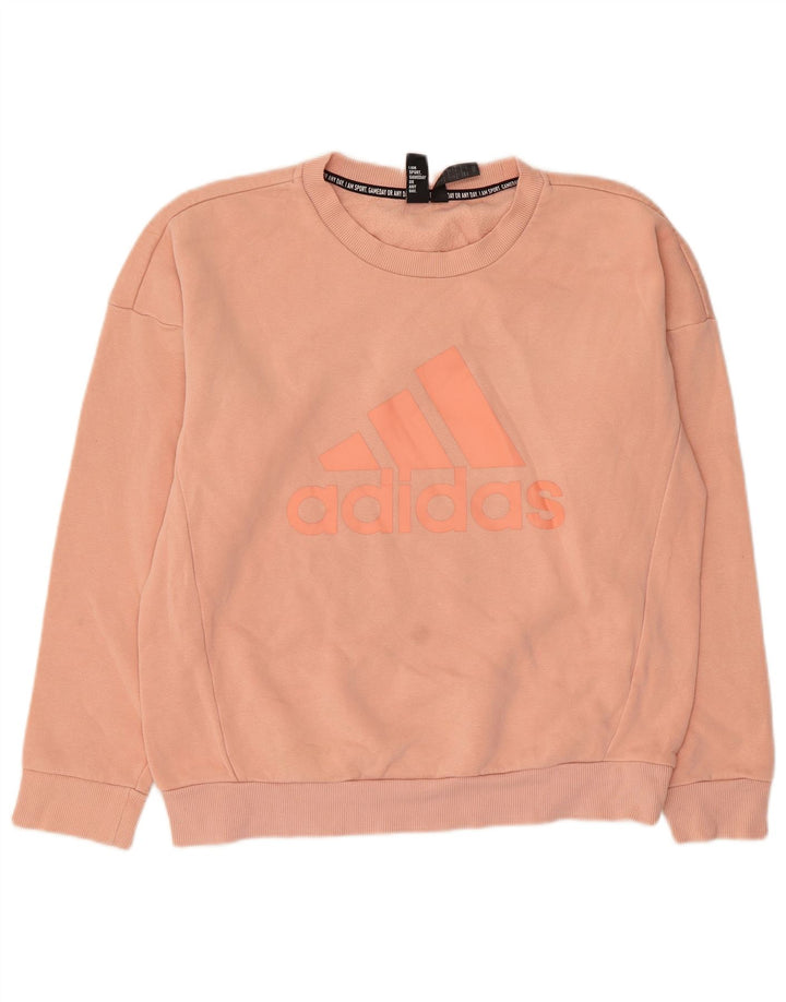 Damska bluza ADIDAS Graphic Jumper UK 12/14 Średnioróżowa bawełna
