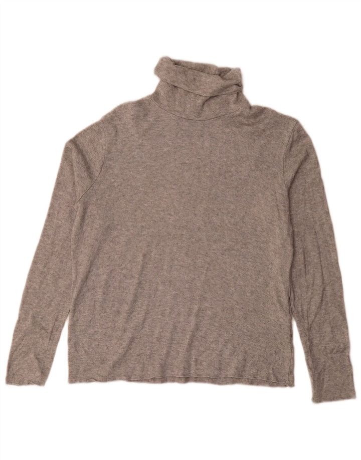 Sweter damski Zara z wywijanym dekoltem UK 16, duży, szary