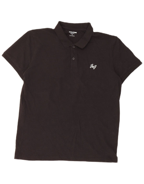 Męska koszulka polo Jack & Jones XL, czarna, bawełniana