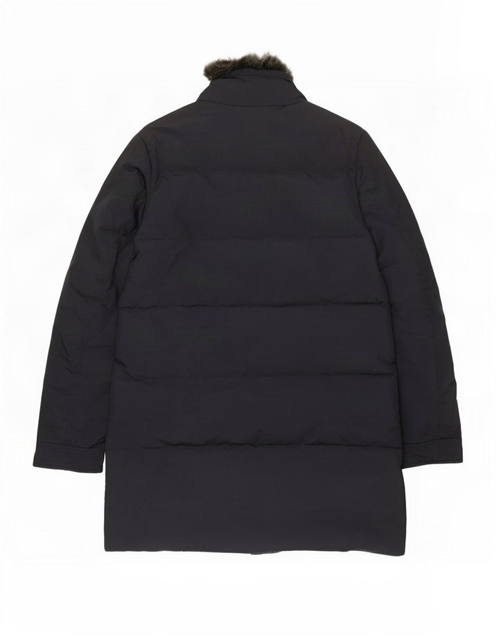 Męski ocieplany płaszcz Woolrich UK 38, średni granatowy poliester