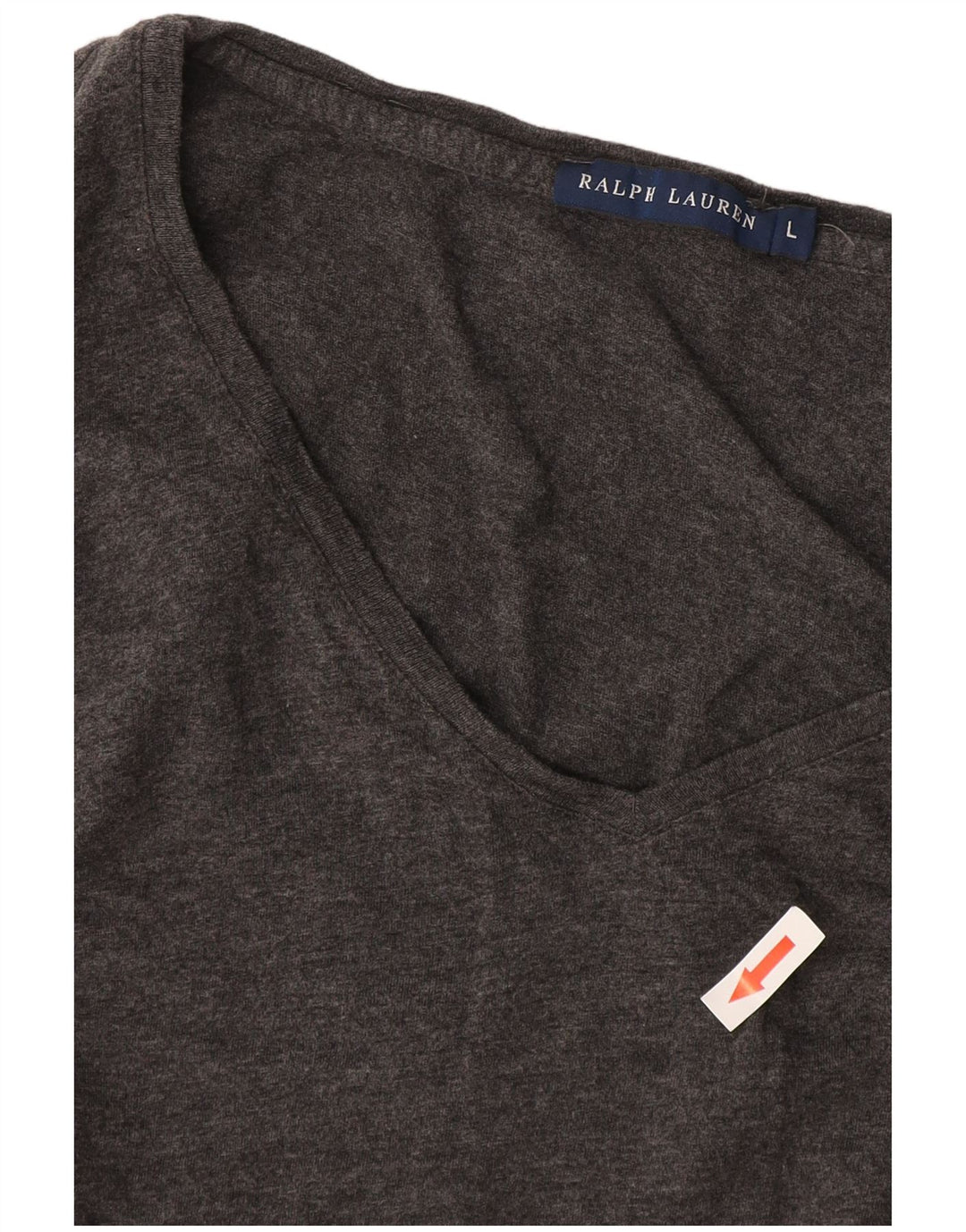 Damski top z długim rękawem Ralph Lauren UK 14, duży, szary, bawełniany