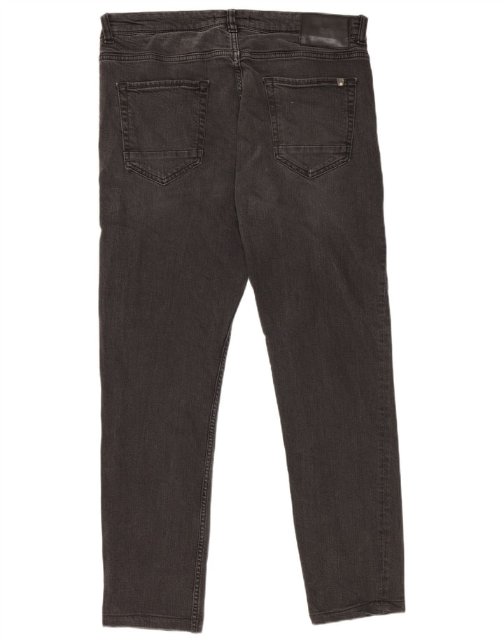 Męskie jeansy slim fit Zara EU 46 XL W36 L30 czarne