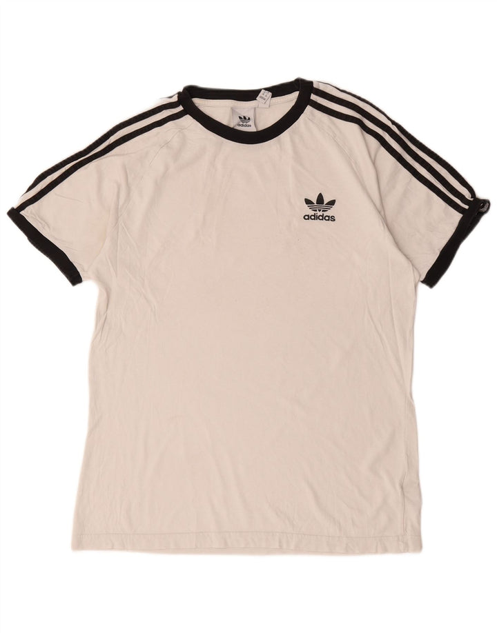 Adidas Męski T-shirt Top Średniej Białej Bawełny