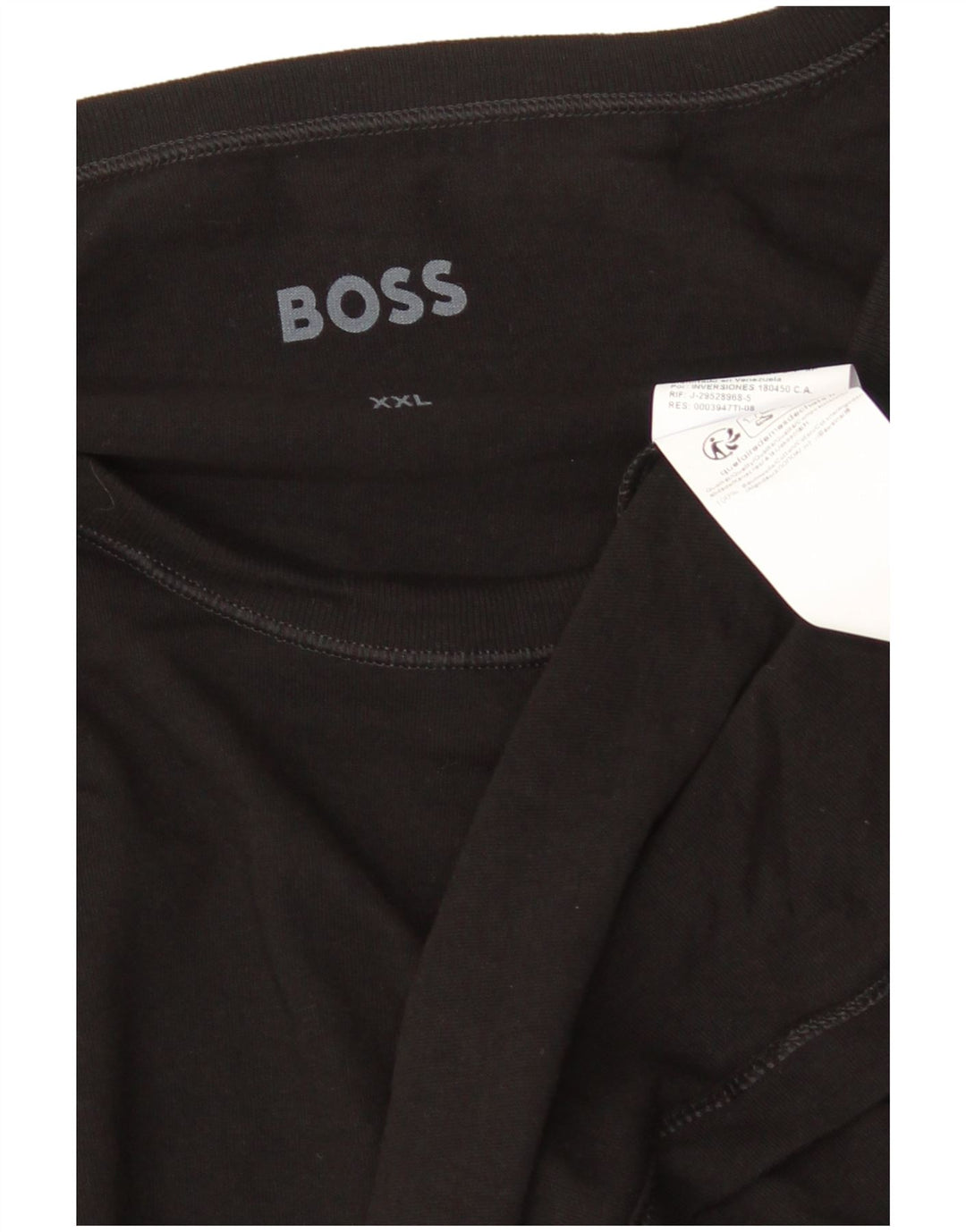 Męski top z długim rękawem HUGO BOSS 2XL, czarny, bawełniany
