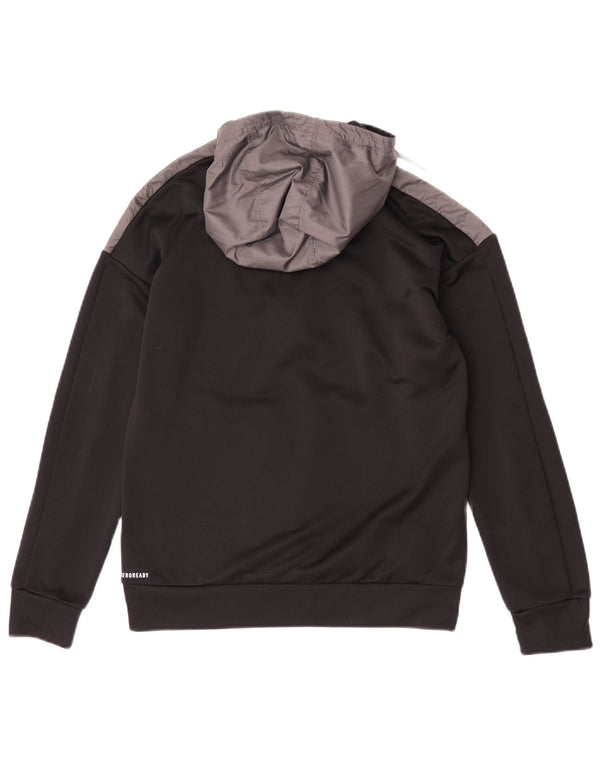 Chłopięca bluza z kapturem Adidas Aeroready z zamkiem błyskawicznym 13-14 lat w kolorze czarnym