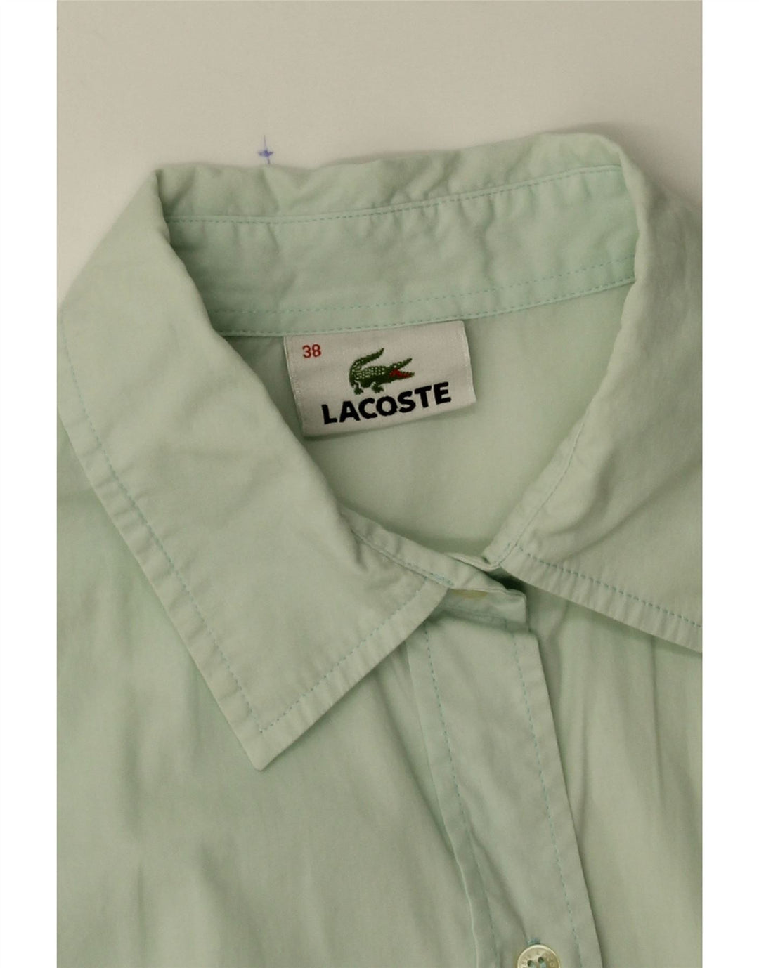LACOSTE Womens Shirt Size 38 Medium Green Cotton Vintage Lacoste and Second-Hand Lacoste from Messina Hembry 
