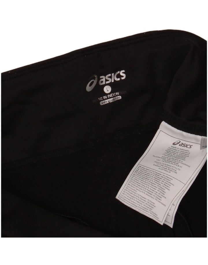 Legginsy damskie Asics UK 14, duże, czarne, sportowe z poliestru