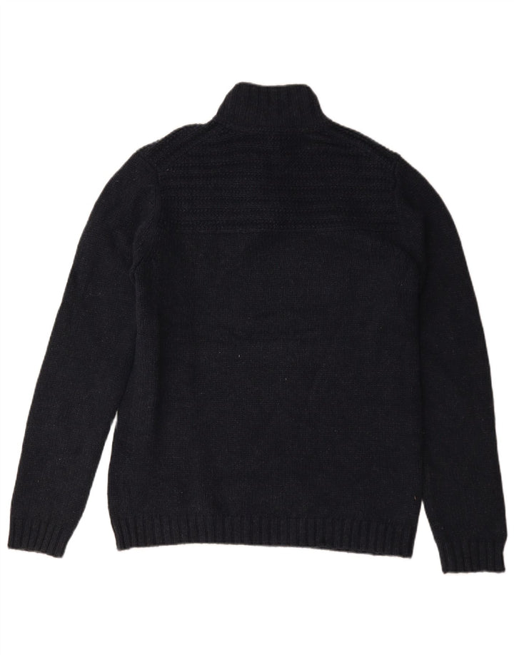 Ted Baker Męski sweter zapinany na guziki, rozmiar 3, średni, granatowy, bawełniany