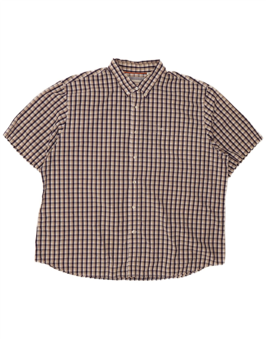 Męska koszula z krótkim rękawem DOCKERS 2XL, wielobarwna, bawełniana krata