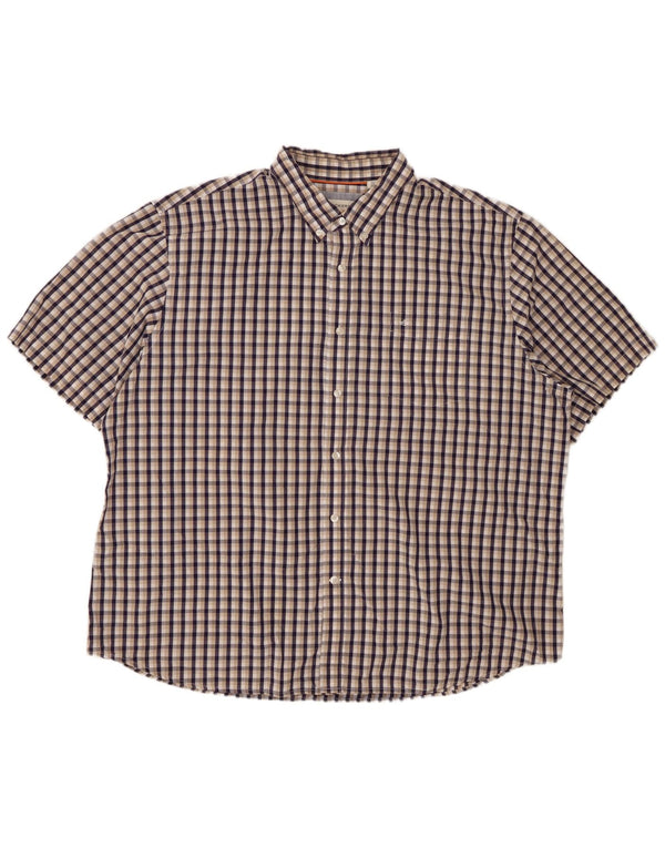 Męska koszula z krótkim rękawem DOCKERS 2XL, wielobarwna, bawełniana krata