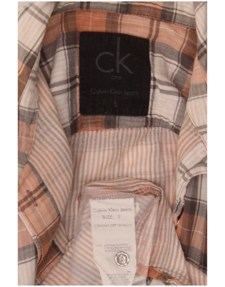Koszula damska Calvin Klein Jeans UK 10, mała, wielobarwna, bawełniana krata