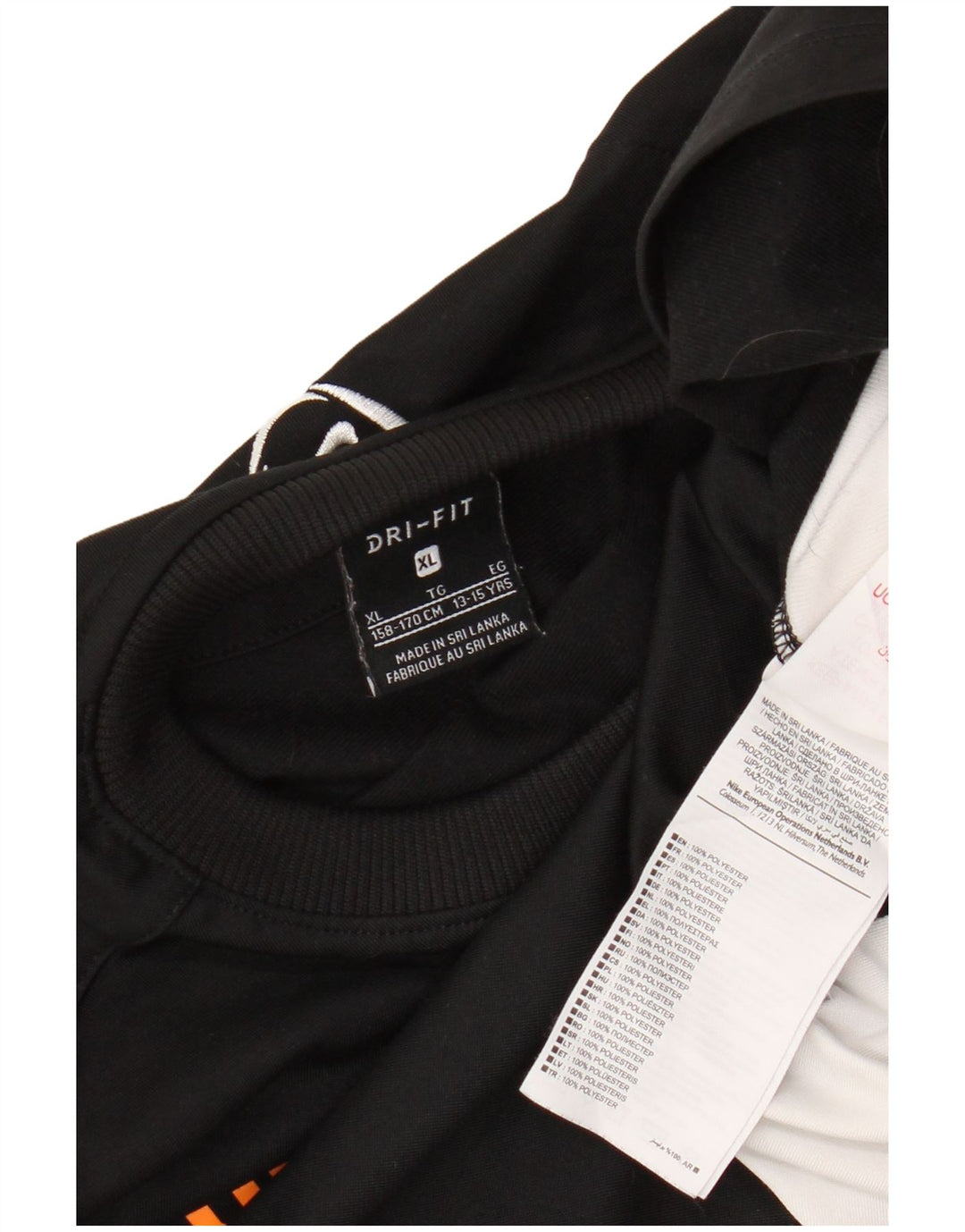 Chłopięca koszulka Nike Dri Fit z grafiką z długim rękawem 13-14 lat XL, kolor czarny