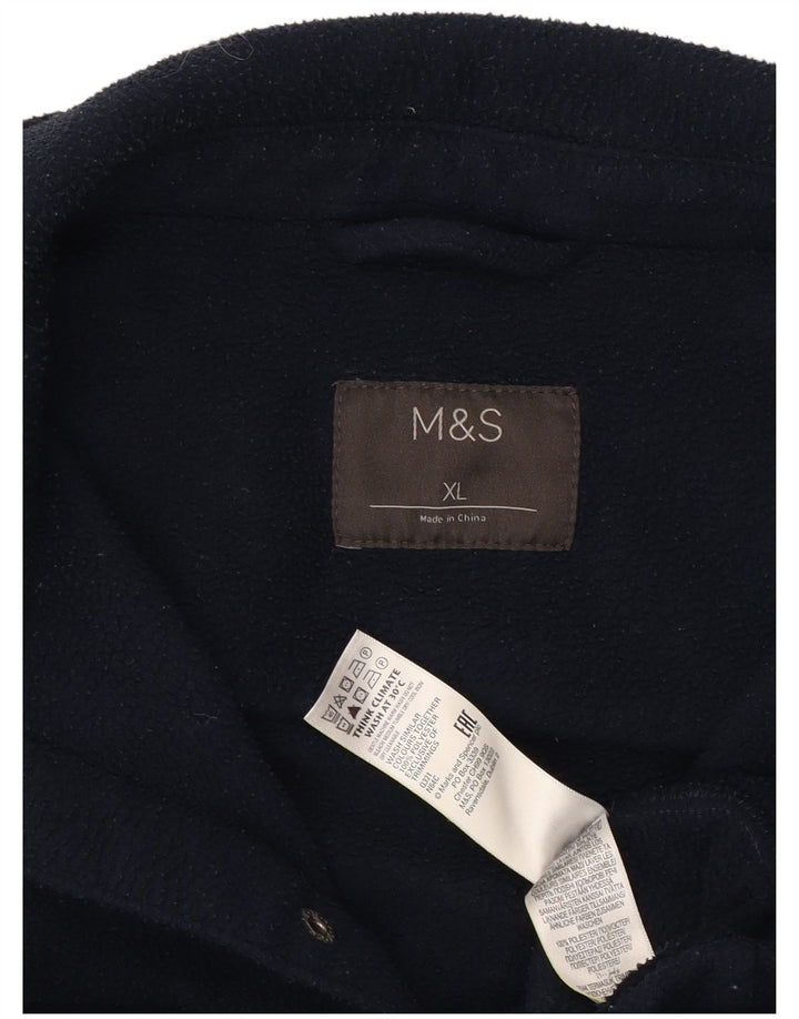 Męska koszula polarowa Marks & Spencer XL, granatowa, poliestrowa