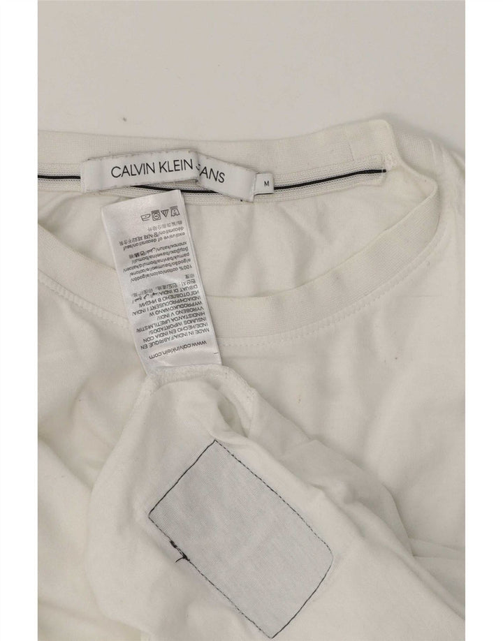 Męska koszulka T-shirt Calvin Klein Jeans, średnia, biała bawełna
