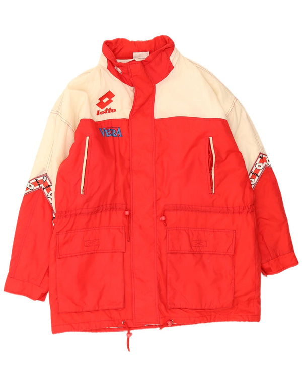 Lotto Mens Graphic Windbreaker Coat UK 42 XL Red Colourblock