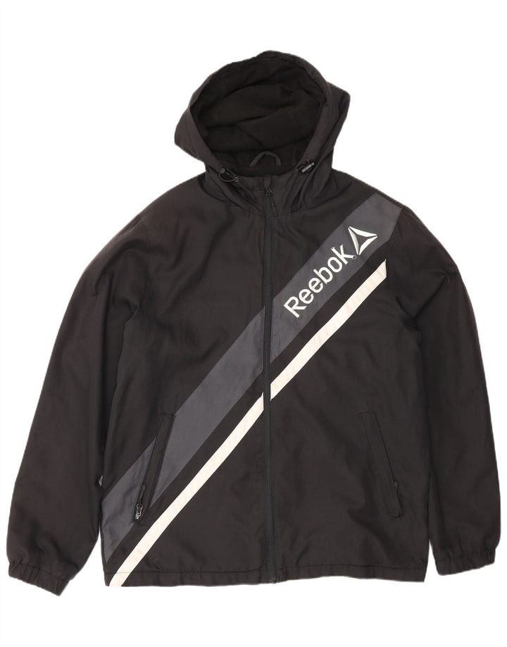 Męska kurtka wiatrówka Reebok Graphic UK 38 w kolorze średniej czerni